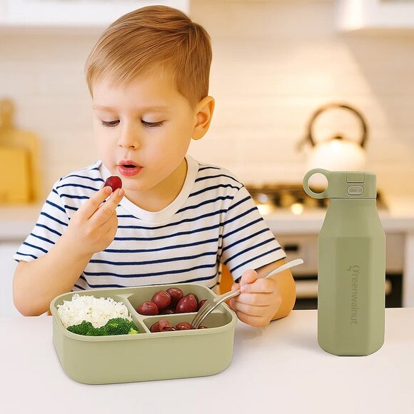 Premium Food-Grade Silicone Leak Proof Lunch Box & Water Bottle Set - Picture 5 of 15